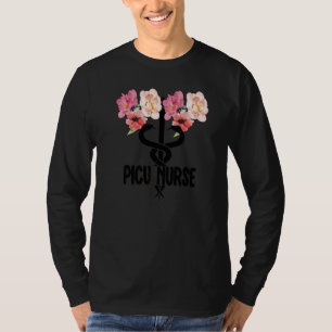 T-shirt Picu Nurse Caduceus Unité de soins intensifs pédia