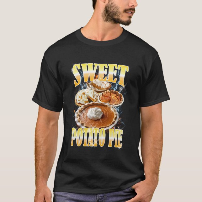 T-shirt Pie de patate douce de Thanksgiving Bootleg Rap Ro (Devant)