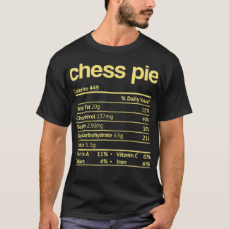 T-shirt Pie d'échecs Nutrition Faits Drôle Thanksgiving Ch