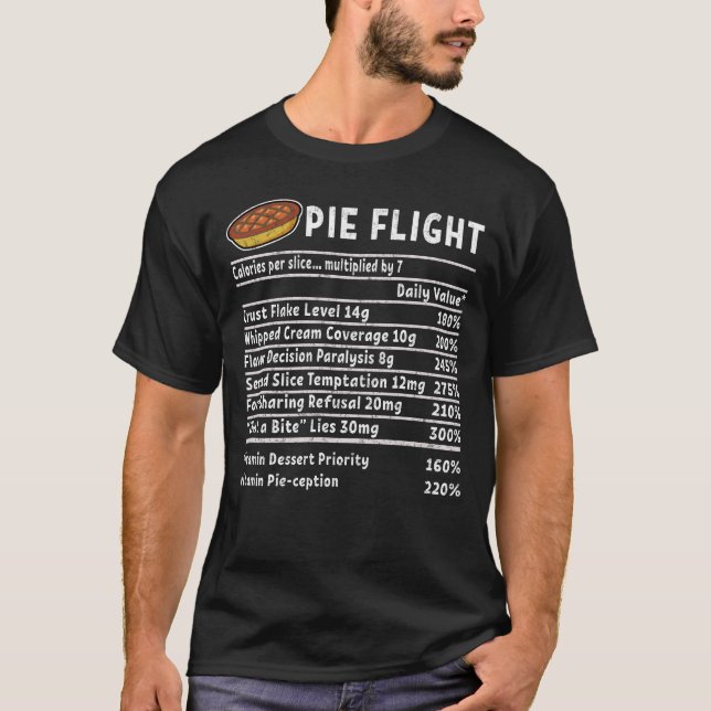 T-shirt Pie Flight Thanksgiving Dessert Recipe Nutrition (Devant)