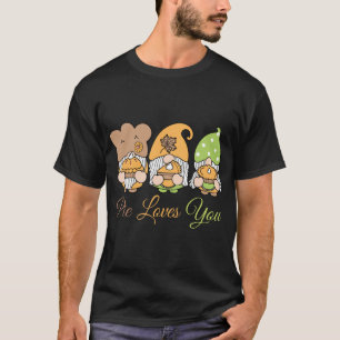 T-shirt Pie Love You Funny Citrouille Spice Fun Gnome Nour