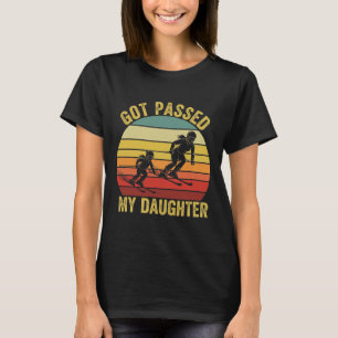 T-shirt Pié par ma fille Drôle de papa skieur Rétro Vintag