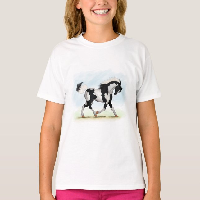 T-shirt Piebald Overo Pinto Horse (Devant)