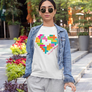 T-shirt Pièce, amour et polyominos Chemise femme