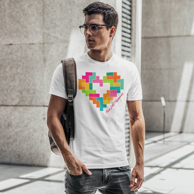 T-shirt Pièce, amour et polyominos Chemise homme (Créateur téléchargé)