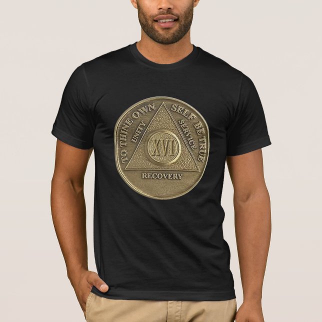 T-shirt Pièce commémorative pour 16 ans de rétablissement  (Devant)