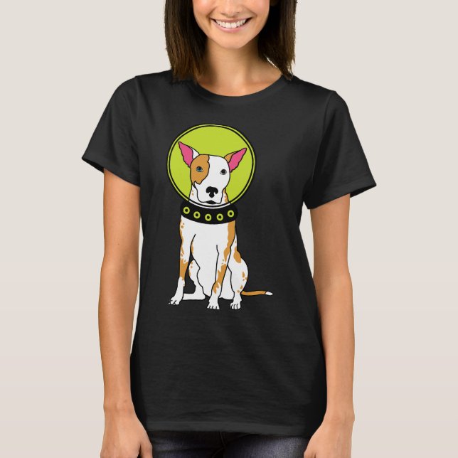 T-shirt Pièce de chien spatial rouge (Devant)