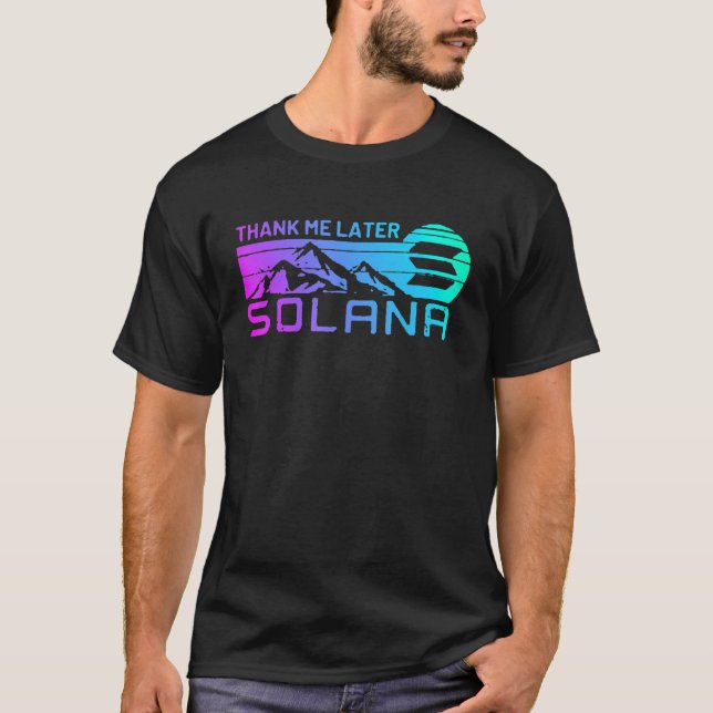 T-shirt Pièce De Crypto Solana Pour Coin De Cryptomonnaie  (Devant)