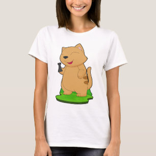 T-shirt Pièce de jeu d'échecs Chat Tour Échecs