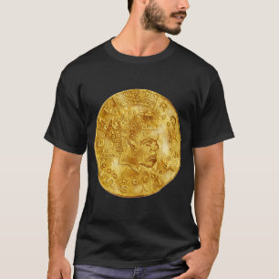 T-shirt Pièce de monnaie originale de règles (noir d'or)