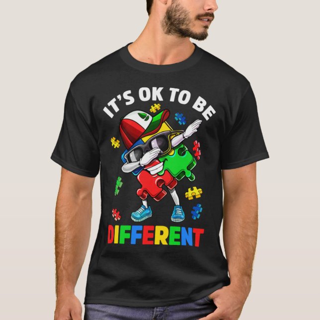 T-shirt Pièce de puzzle C'est correct d'être différent Sen (Devant)