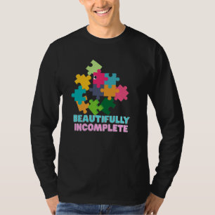 T-shirt Pièce de puzzle colorée magnifiquement incomplète