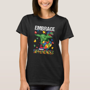 T-shirt Pièce de puzzle de dinosaure Sensibilisation à l'a
