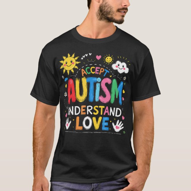 T-shirt Pièce de puzzle de sensibilisation à l'autisme Arc (Devant)