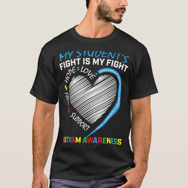 T-shirt Pièce de puzzle de sensibilisation à l'autisme ble (Devant)
