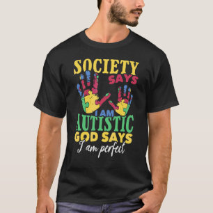 T-shirt Pièce De Puzzle Main Dieu Dit Que Je Suis Parfait 