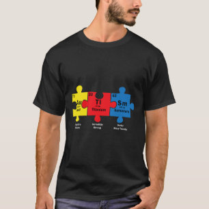 T-shirt Pièce de réflexion Éléments chimiques Cool Autisme