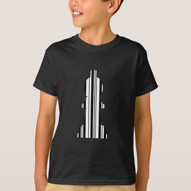 T-shirt PIÈCE D'ECHECS FOU CODE-BARRES Fou Code-barres (Devant)
