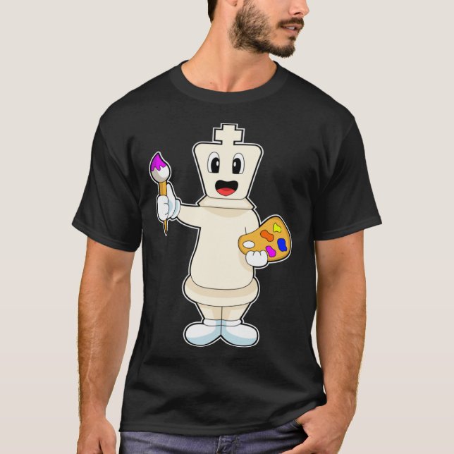 T-shirt Pièce d'échecs King jeu d'échecs (Devant)