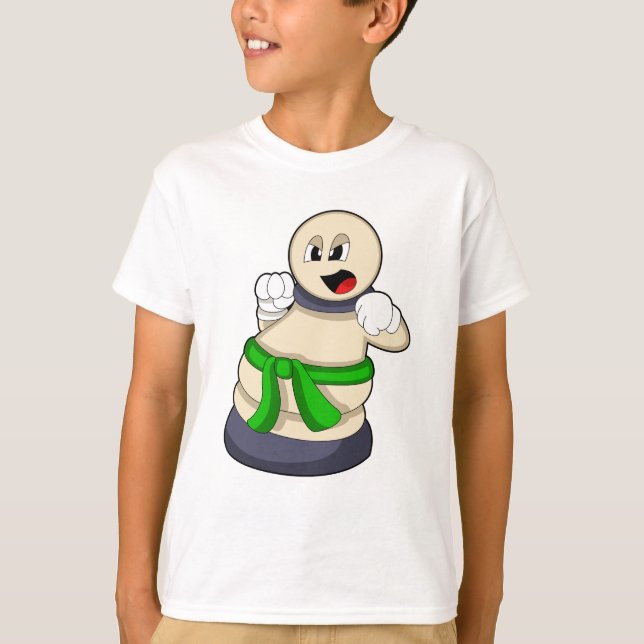 T-shirt Pièce d'échecs Patrouille aux échecs (Devant)