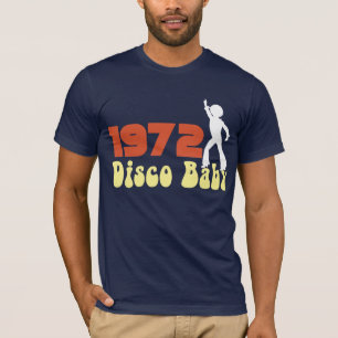 T-shirt Pièce en t 1972 graphique d'ANNIVERSAIRE de béb