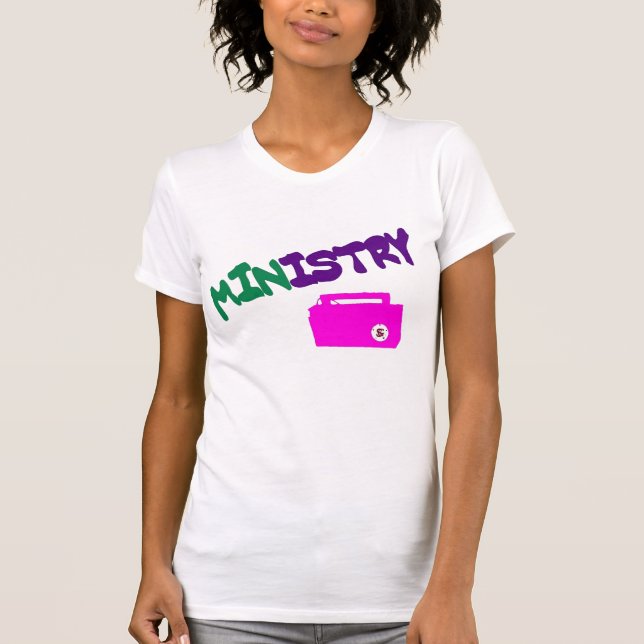 T-shirt pièce en t 1 de musique du ministère des femmes (Devant)