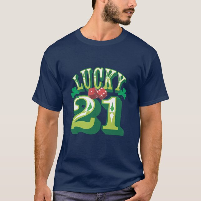T-shirt Pièce en t 21 chanceuse (Devant)