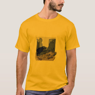 T-shirt Pièce en t abstraite de campagnol de prairie