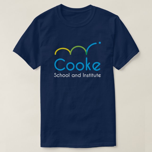 T-shirt Pièce en t ADULTE de logo de Cooke, bleu-foncé (Design devant)