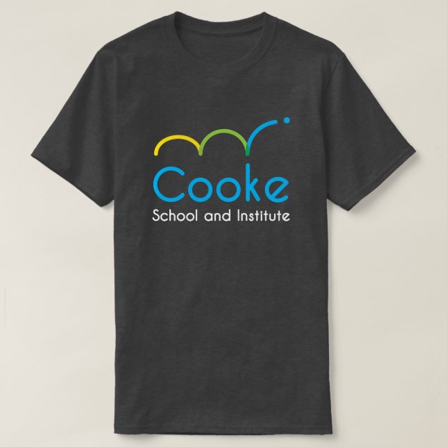 T-shirt Pièce en t ADULTE de logo de Cooke, gris-foncé (Design devant)