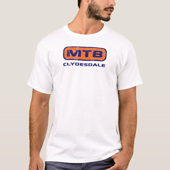 T-shirt Pièce en t affligée par MTB de Clydesdale (Devant)