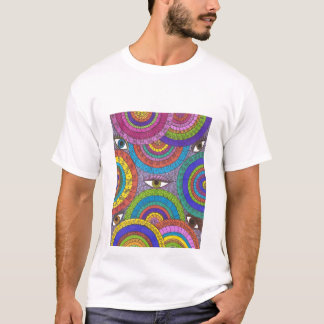 T-shirt Pièce en t attentive d'art de mandala d'univers