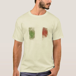 T-shirt Pièce en t avec le drapeau vintage sale de