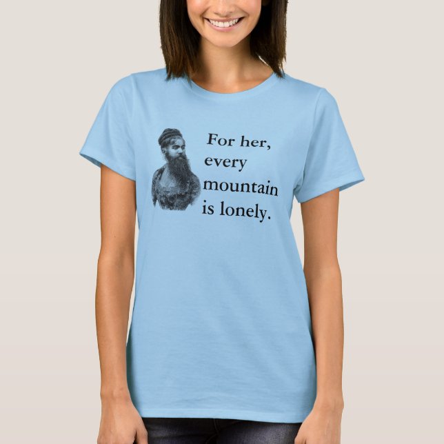 T-shirt Pièce en t barbue de dame (Devant)