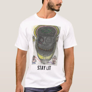 T-shirt Pièce en t blanche allumée par séjour de Cawhal