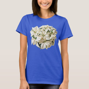 T-shirt Pièce en t blanche de poinsettias