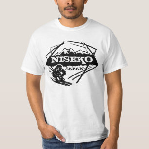 T-shirt Pièce en t blanche de valeur de noir d'art de log