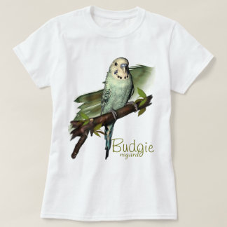 T-shirt Pièce en t bleue d'art de perruche