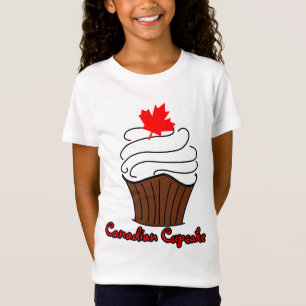 T-Shirt Pièce en t canadienne de petit gâteau de filles