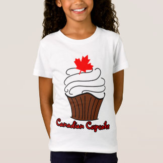 T-Shirt Pièce en t canadienne de petit gâteau de filles