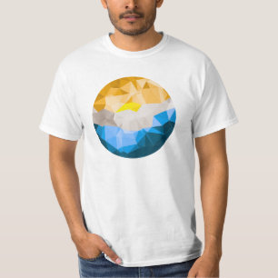 T-shirt Pièce en t classique de solides solubles