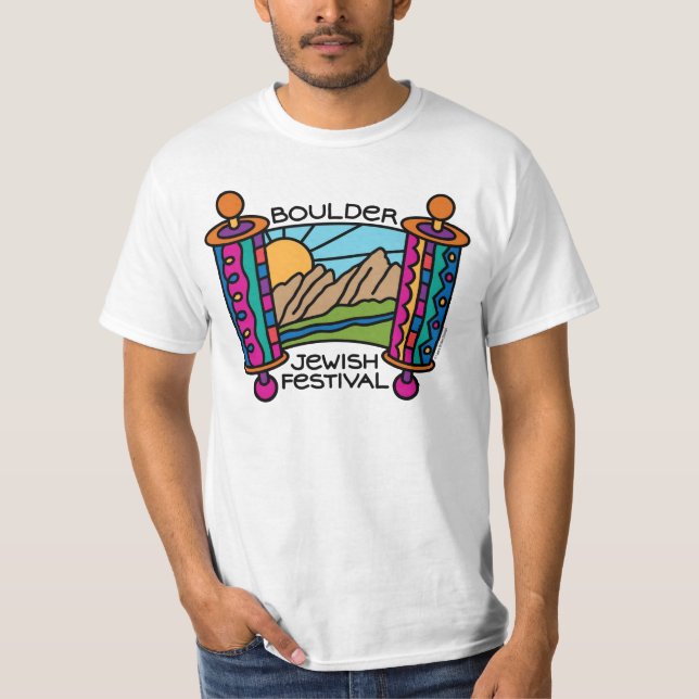 T-shirt Pièce en t classique du logo des hommes juifs de (Devant)