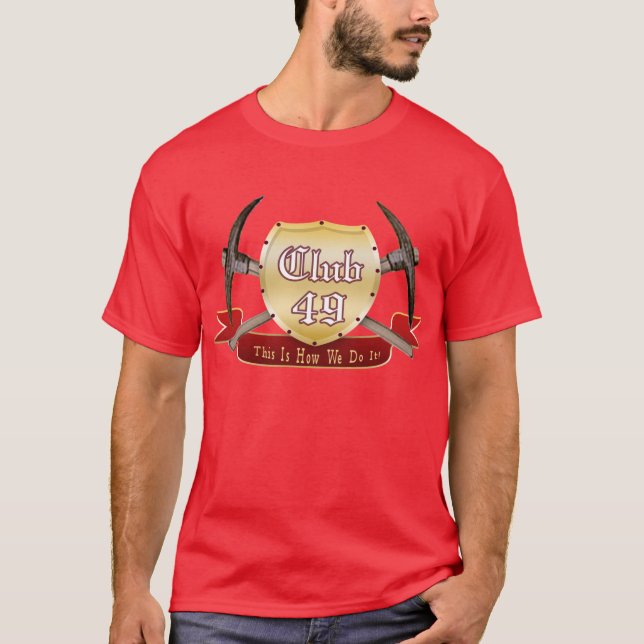 T-shirt Pièce en t classique foncée du club 49 (Devant)