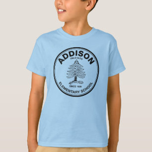 T-shirt Pièce en t colorée d'enfants, logo noir d'Addiso