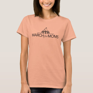 T-shirt Pièce en t courte de douille - doucement orange