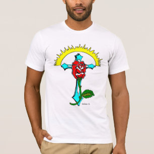 T-shirt Pièce en t croisée rose