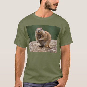 T-shirt Pièce en t curieuse de chien de prairie