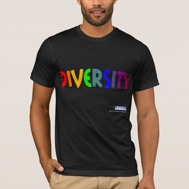T-shirt Pièce en t d'arc-en-ciel de diversité (Devant)