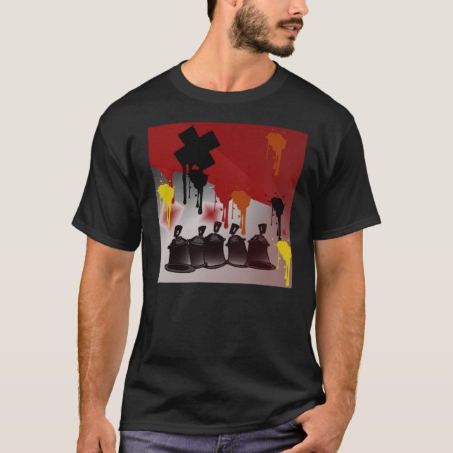 T-shirt Pièce en t d'art de graffiti (Devant)