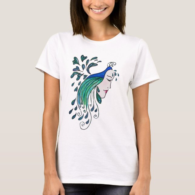 T-shirt Pièce en t d'aube de paon (Devant)